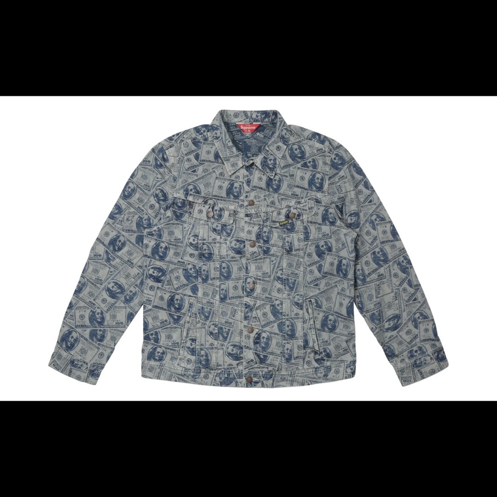 Supreme dollar bill Jean jacket (blue)